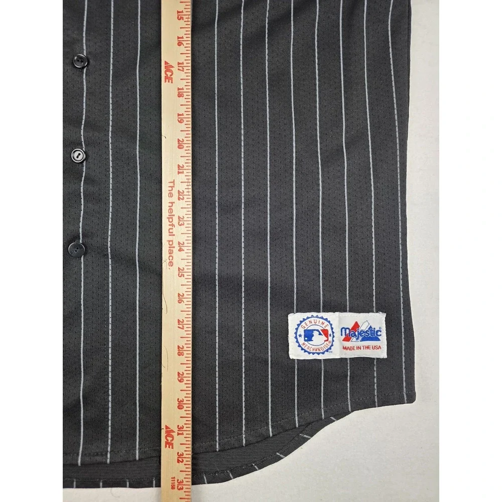 Vintage Chicago White Sox x Majestic Blank Sewn/Stitched Jersey Black‎ USA 2XL